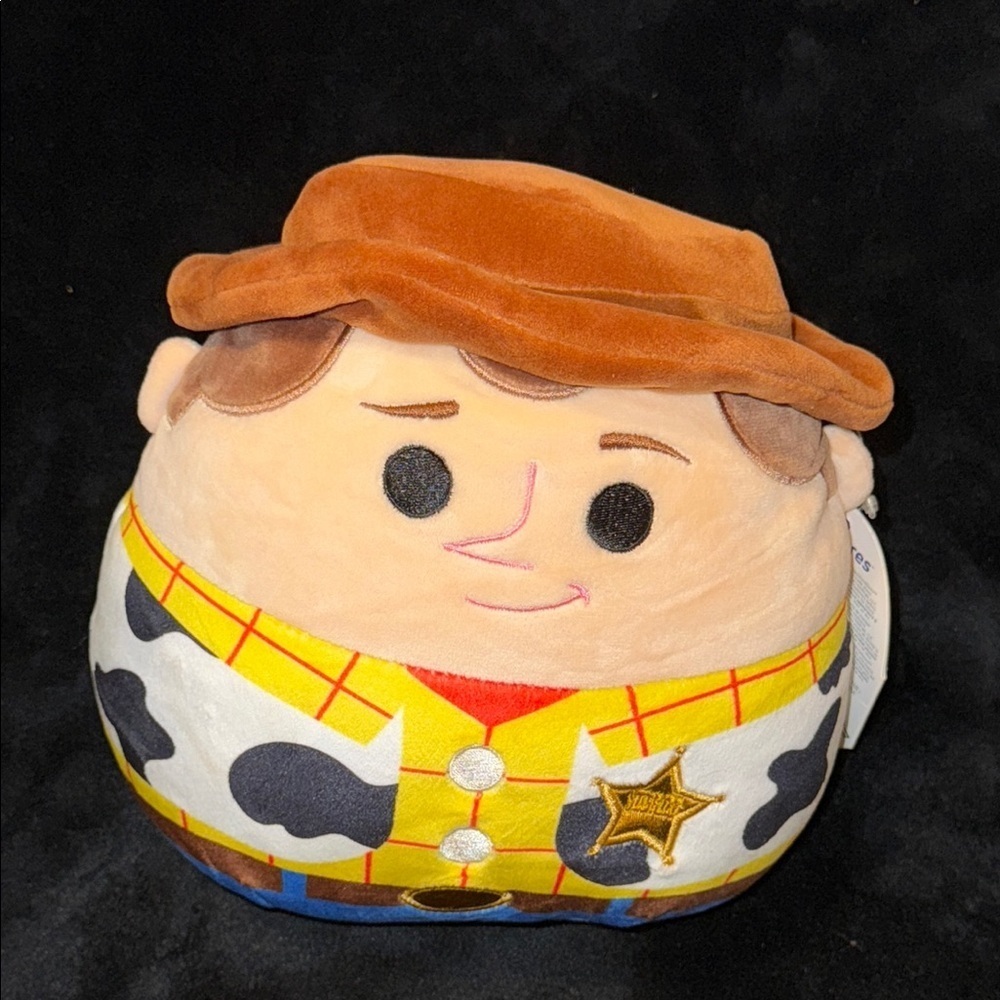 Yellow and Brown Stuffed Animal with Cowboy Charm - Picture 6 of 9